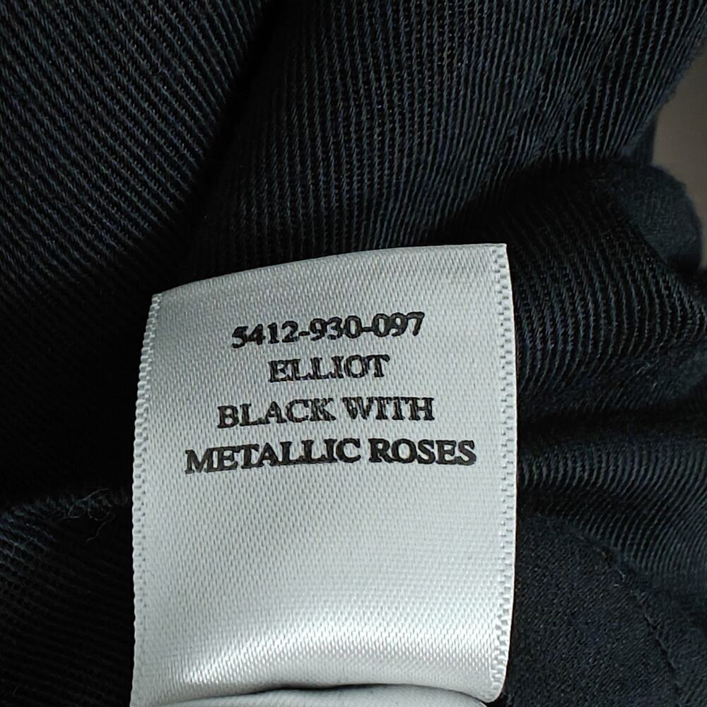 Rails Elliot Embroidered Utility Shirt Jacket Sz XS Black Metallic Roses Shacket - Picture 11 of 13
